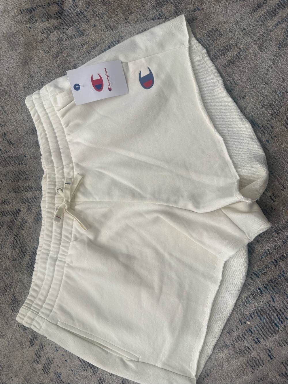 Champion Cream Tank with Blue and Red Logo Off white